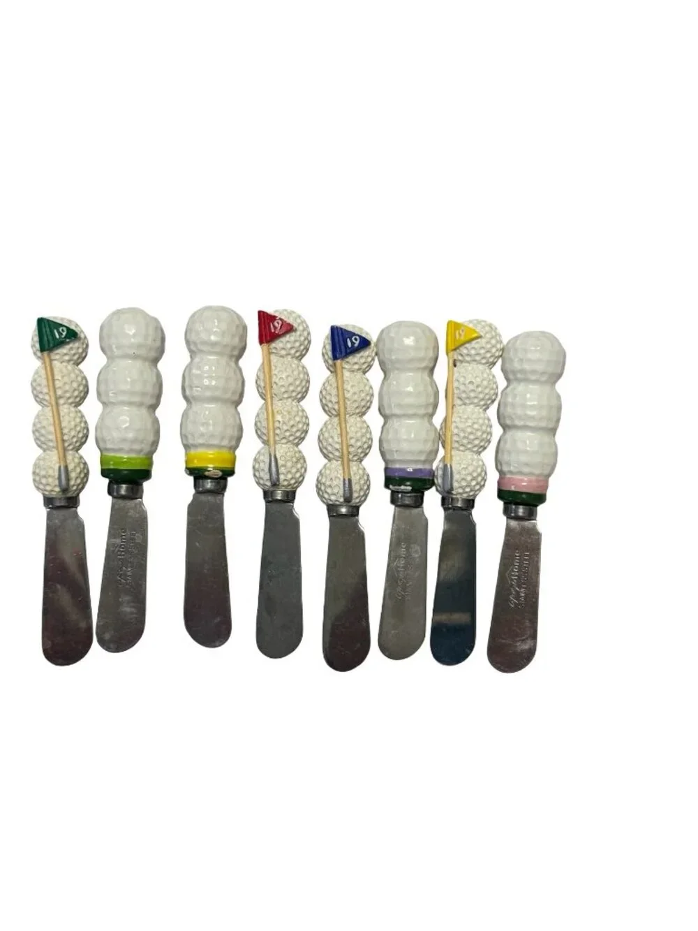 Living Home & Unbranded Golf Ball 19th Hole Spreader Knives Set of 8